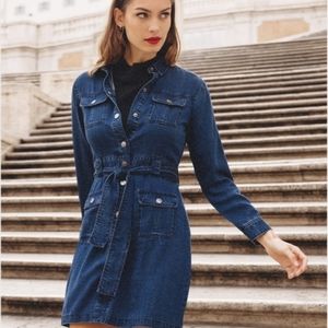 RAILS Ripley Dark Vintage Denim Mini Dress Small